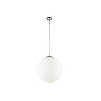 LED-PENDELLEUCHTE Glaskugel Lampenschirm, Ø35cm - Silberfarben/Weiß, Glas/Metall (41/35/100cm) - meineWunschleuchte