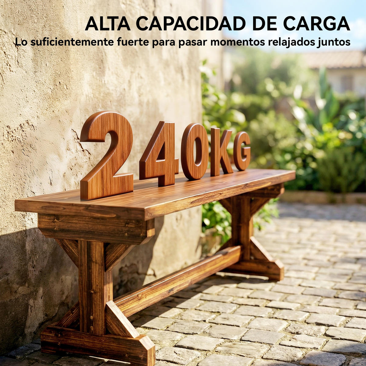 GARTENBANK,2-SITZER Holz X-Gestell karbonisiert - Schwarz, Holz (114/46/40cm) - Vallsero