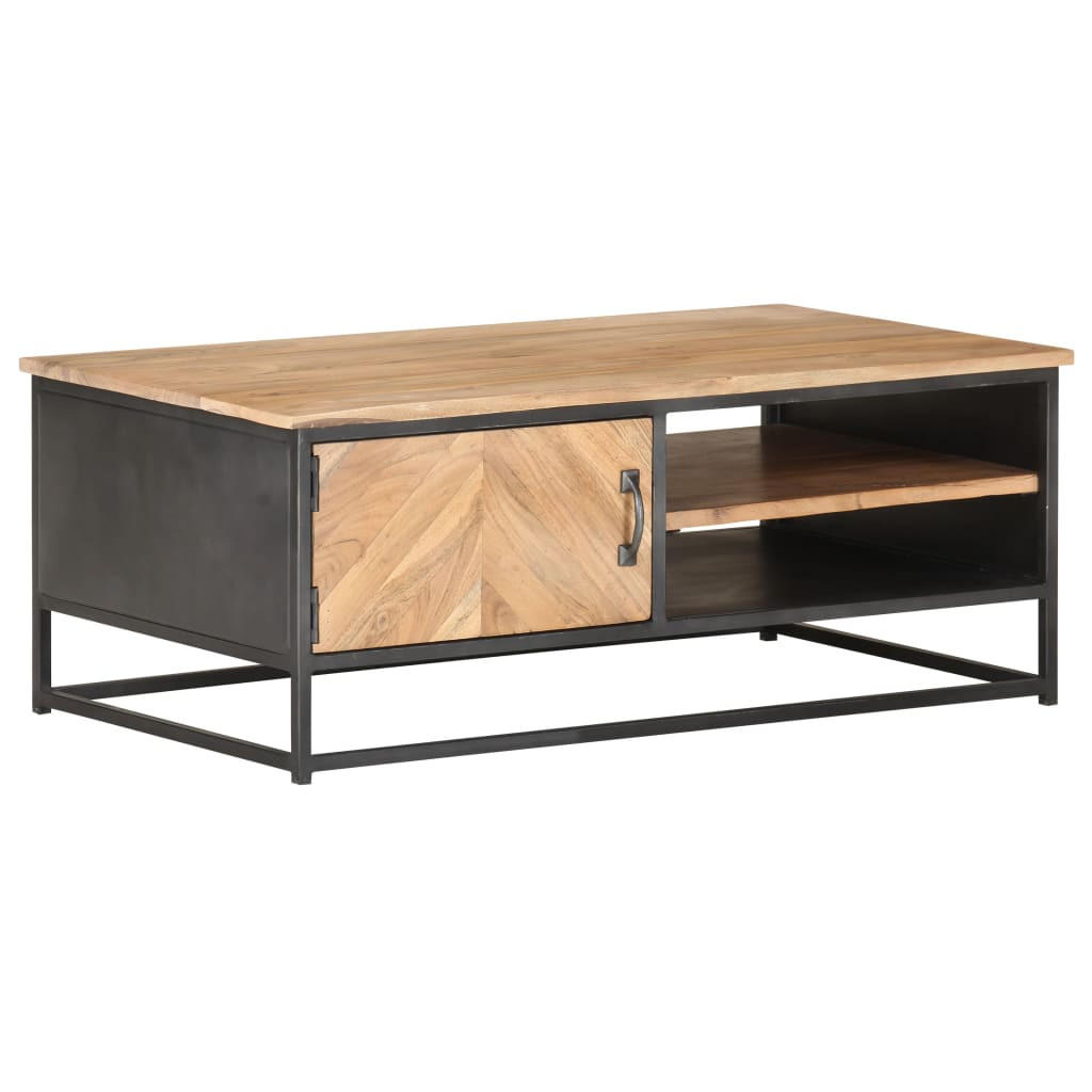 COUCHTISCH 90x50x35 cm Massivholz Akazie - Braun, Holz (90/50/35cm) - furnicato