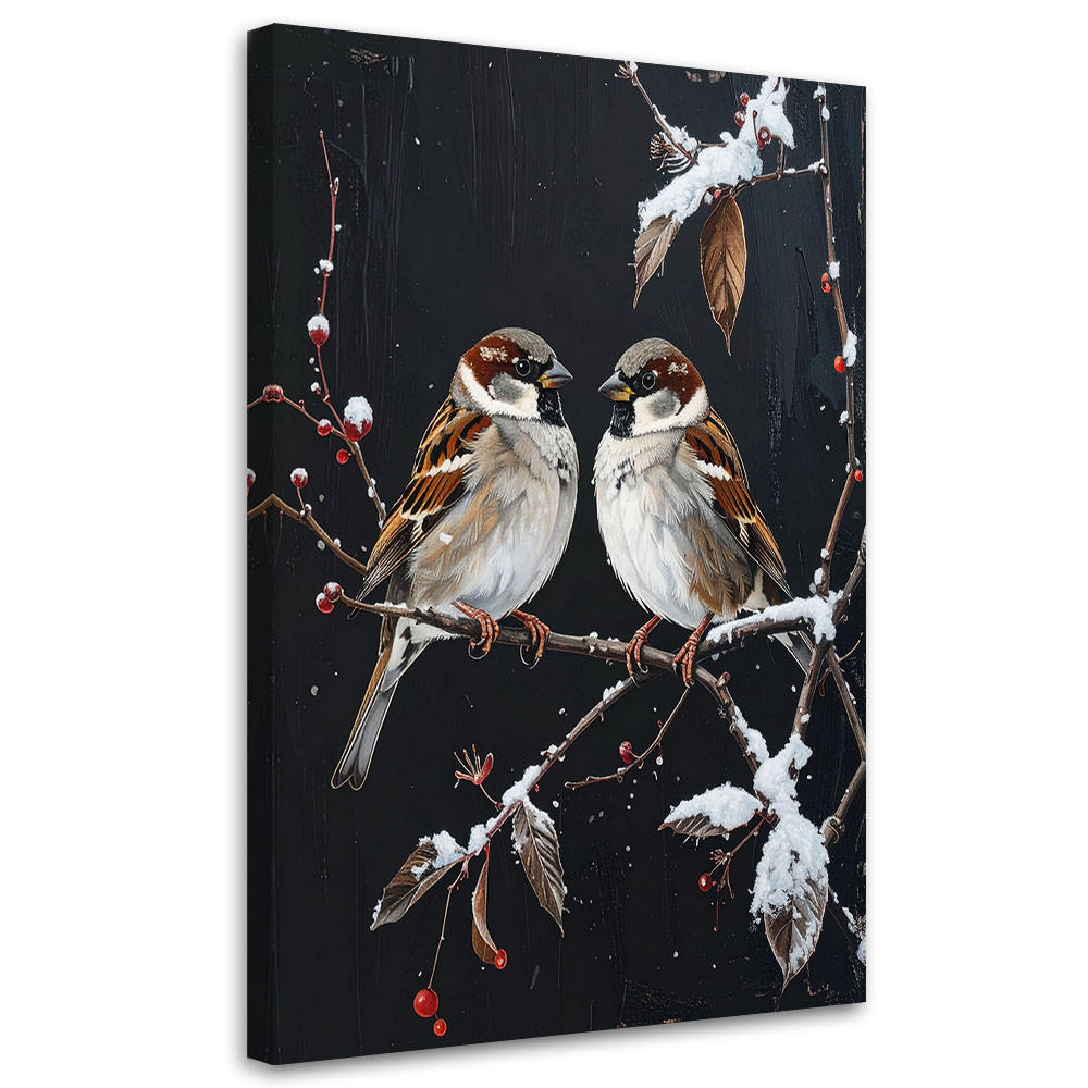 Feeby Leinwandbild Schwarz 60x90 cm