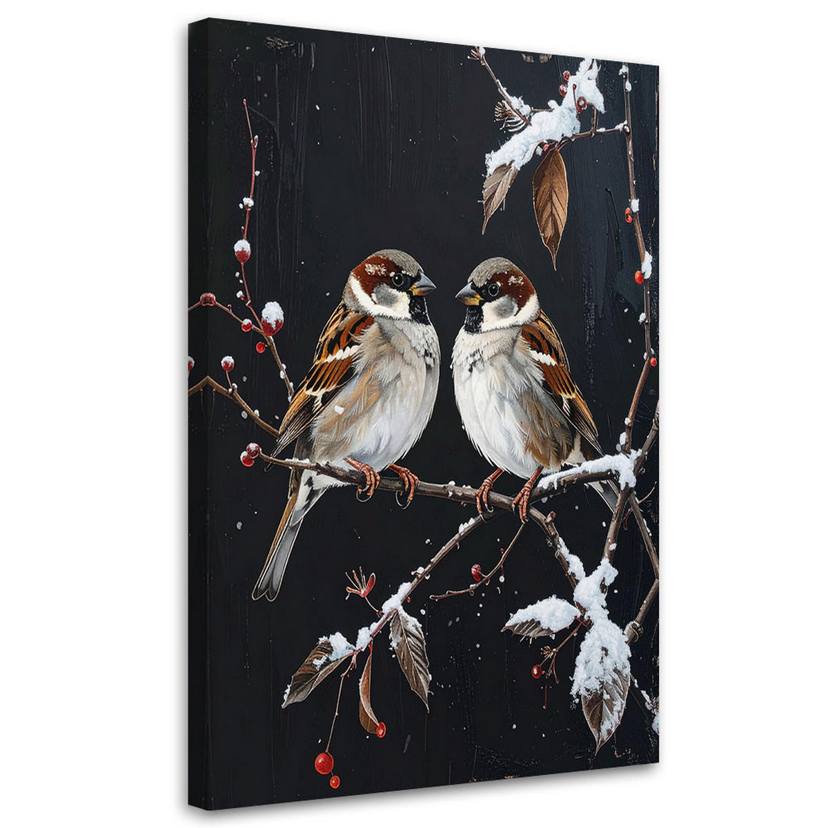 LEINWANDBILD Weihnachten 30x45cm - Schwarz, Textil (30/45cm) - Feeby