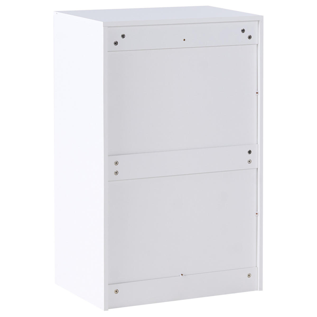 KOMMODE mit 5 Schubladen Weiß Alberta - Weiß, Holzwerkstoff (60/94/38cm) - Beliani