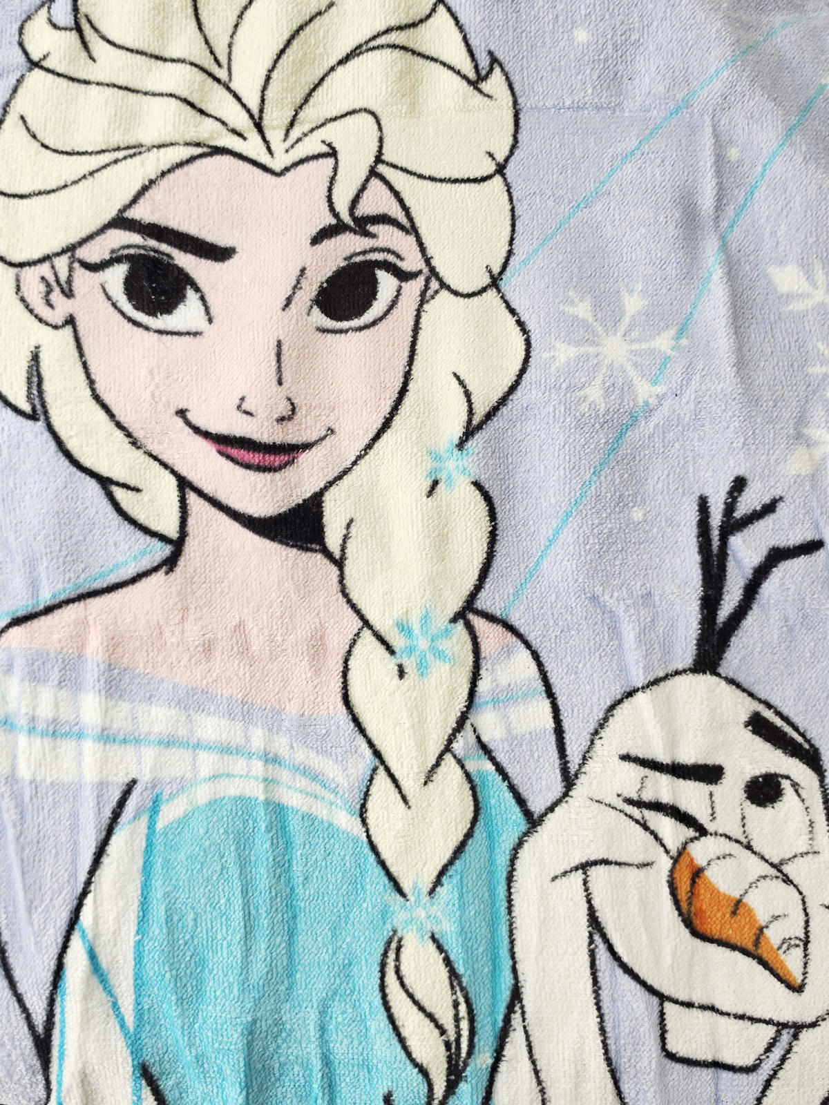 BADEPONCHO Disney Die Eiskönigin Elsa & Olaf Frozen Blau 50 x 100 cm - Blau, Textil (Einheitsgrößenull) - Disney