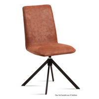 ESSZIMMERSTUHL drehbar (8er-Set) Deanne 47x92x60 Schwarz/Cognac - Cognac/Schwarz, Kunststoff (60/92/47cm) - 58aufmkessel