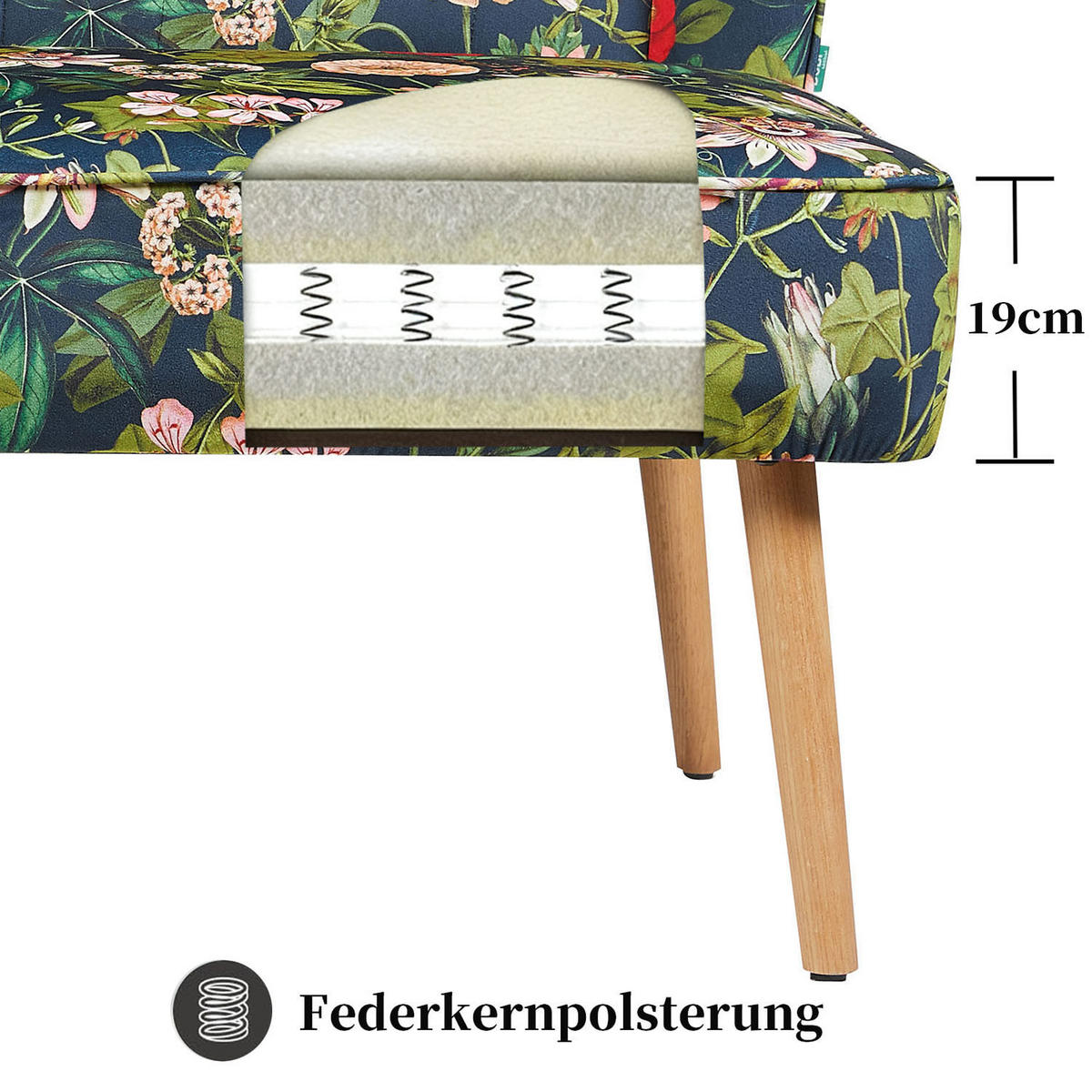 SITZBANK SOPHIA - Multicolor, Metall (140/87/65cm) - DUBI Möbel