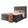 BOXBETT 160x200 cm mit Topper - Dunkelgrau, Holzwerkstoff/Textil (120/200cm) - Idohome