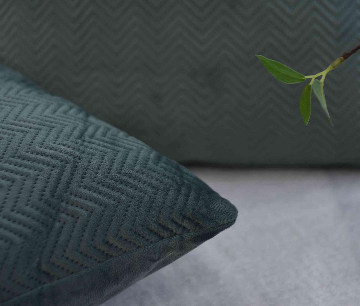DEKOKISSEN Greta 45x45 cm Grün - Grün, Textil (45/45cm)