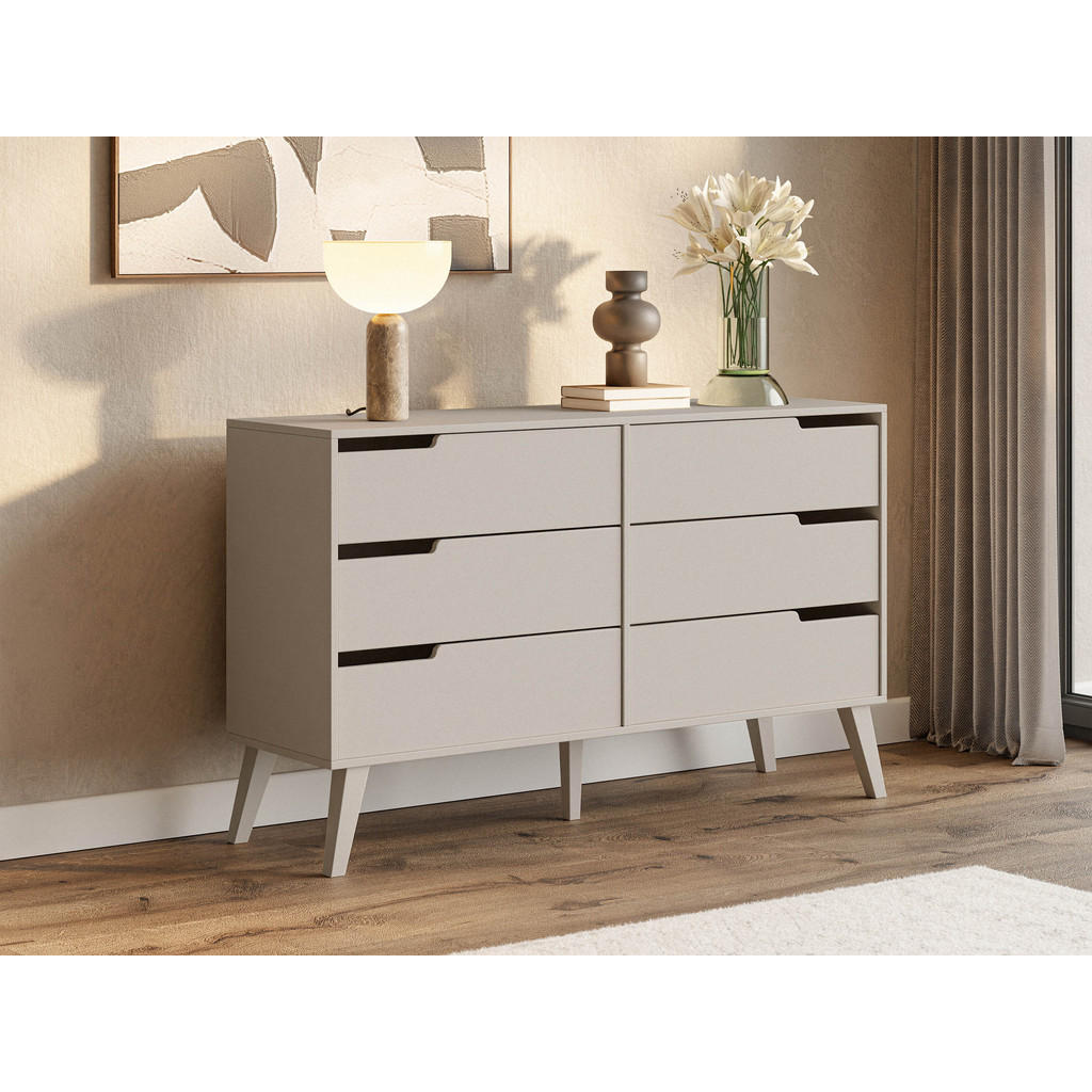 Thumbnail - Mirjan24 Kommode, Kaschmir, Holzwerkstoff, 6 Schubladen, Rechteckig,Rechteckig, 137x80x40 cm, Wohnzimmer, Kommoden & Sid...