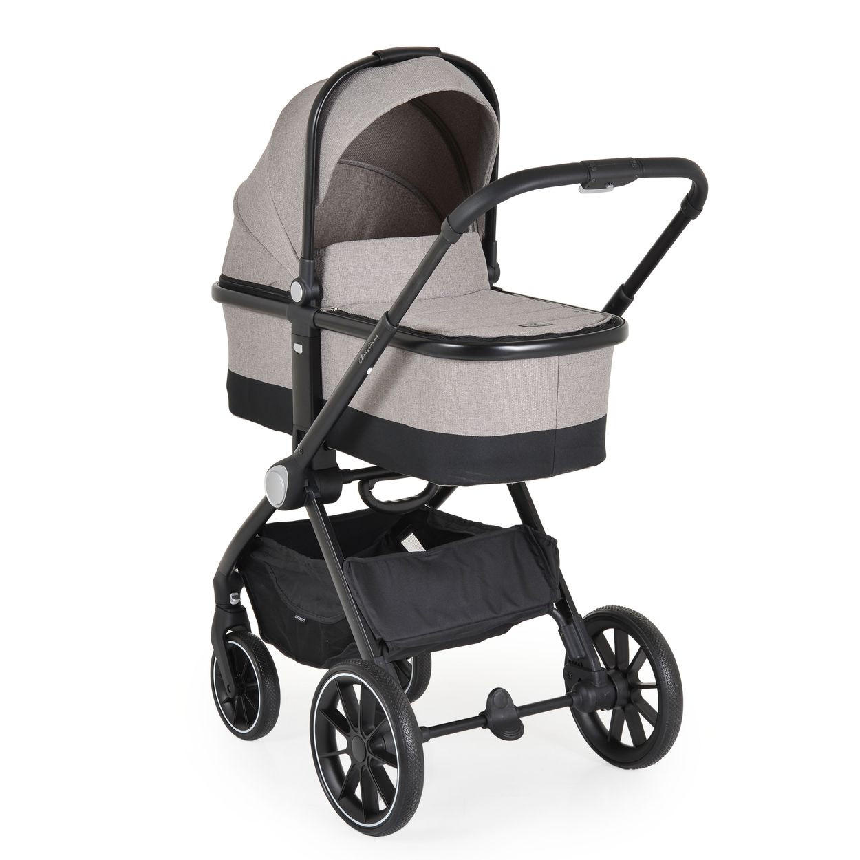 KOMBIKINDERWAGEN Christiano 3 in 1 beige Babywanne Babyschale klappbar Tasche - Beige, Metall (80/61/104cm) - Cangaroo