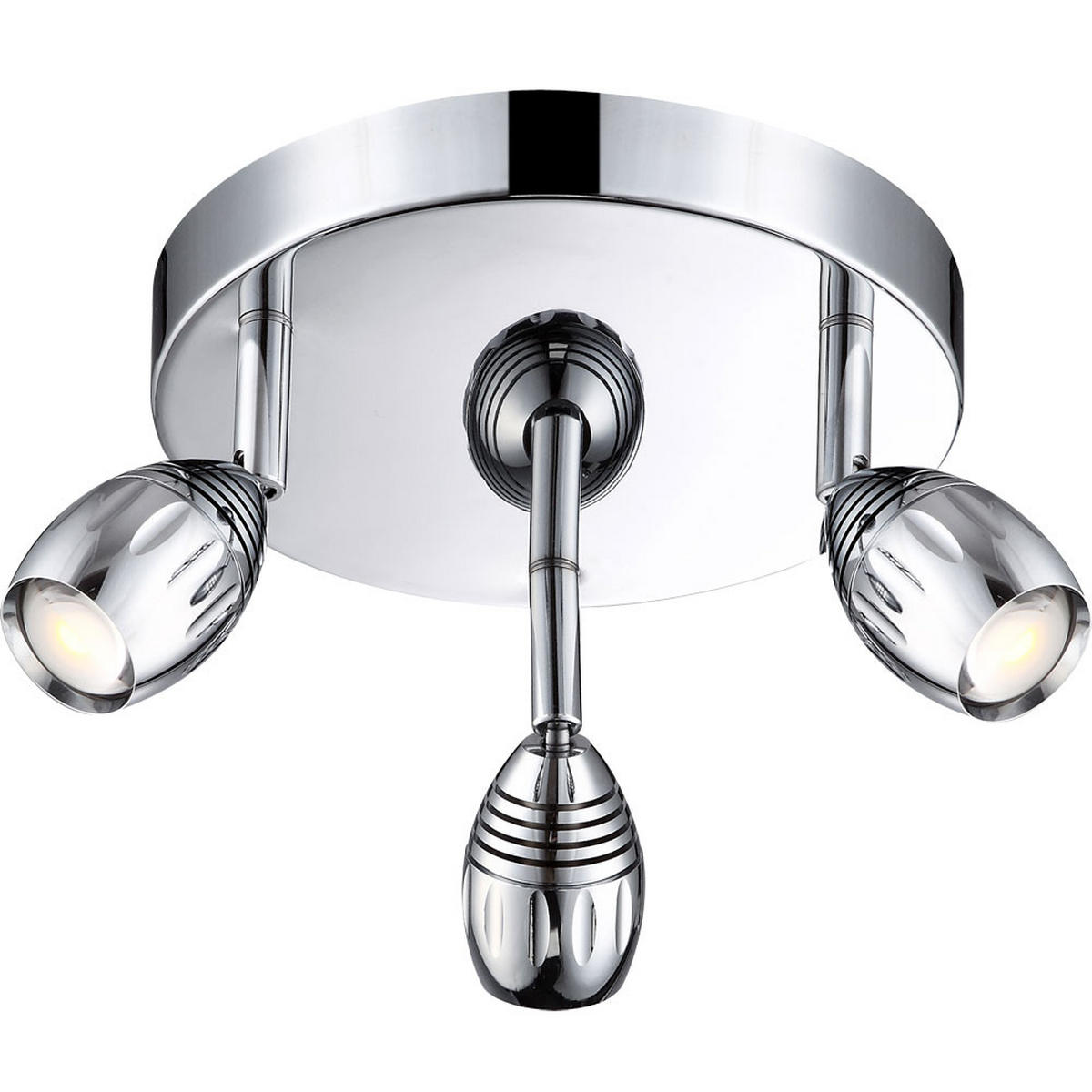 LED DECKENLEUCHTE Morelia Chrom Silber - Silberfarben, Metall (20/20/14cm) - Globo Lighting