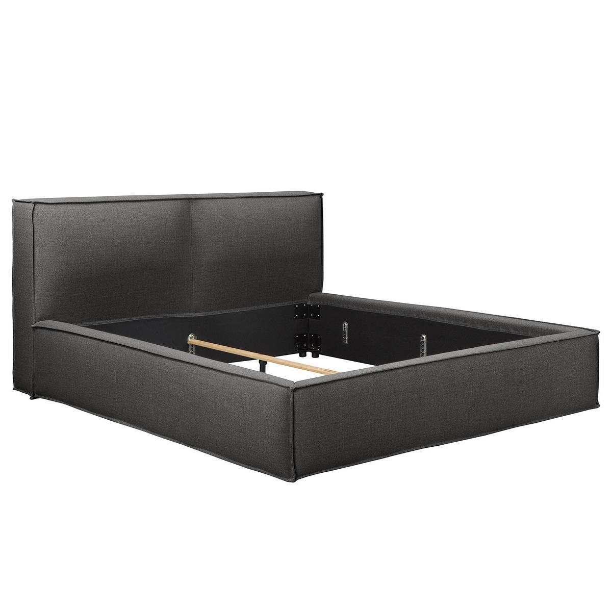 POLSTERBETT - Anthrazit, Textil (140/200cm) - home24