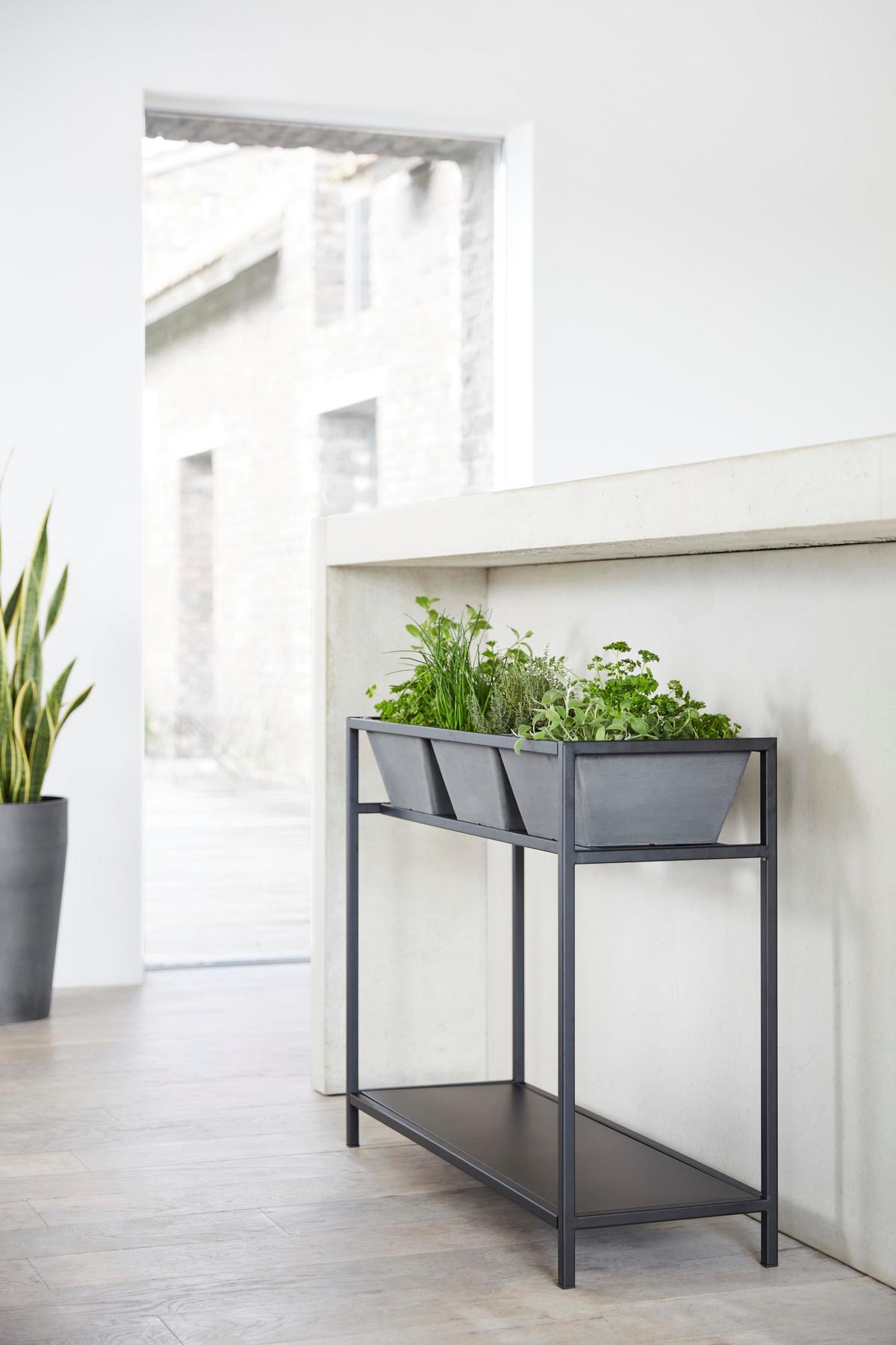 ANZUCHTTISCH Berlin 101/80 cm Grau - Schwarz, Kunststoff (1/1cm) - Ecopots