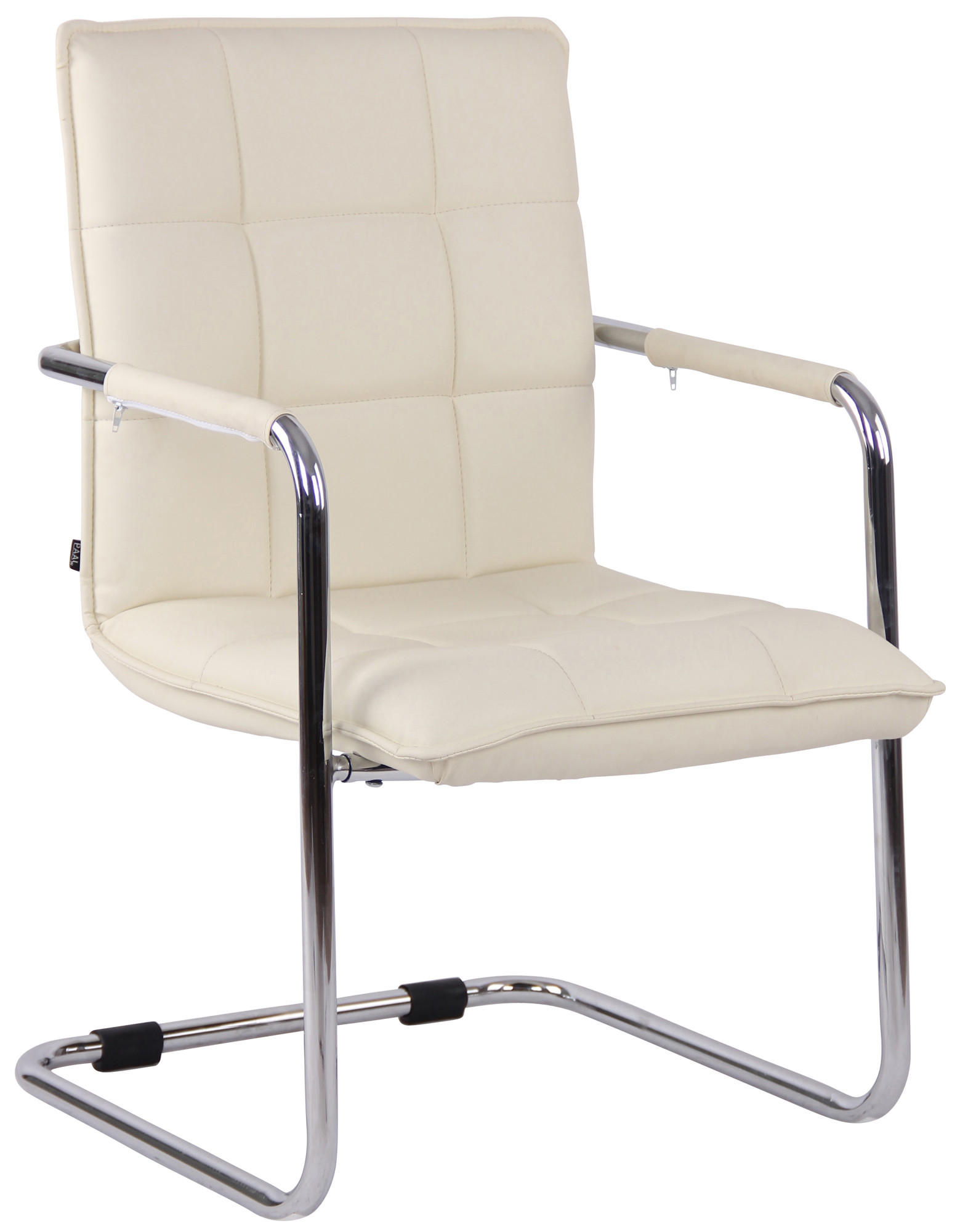 SCHWINGSTUHL Lederlook creme - Chromfarben/Creme, Textil/Metall (57/89/64cm) - CLP