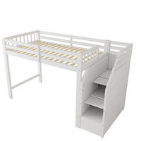 HOCHBETT 90/200 cm DE-04473, mit verstaubaren Stufen in Weiß - Weiß, Holz/Holzwerkstoff (90/200cm) - ComfortXL