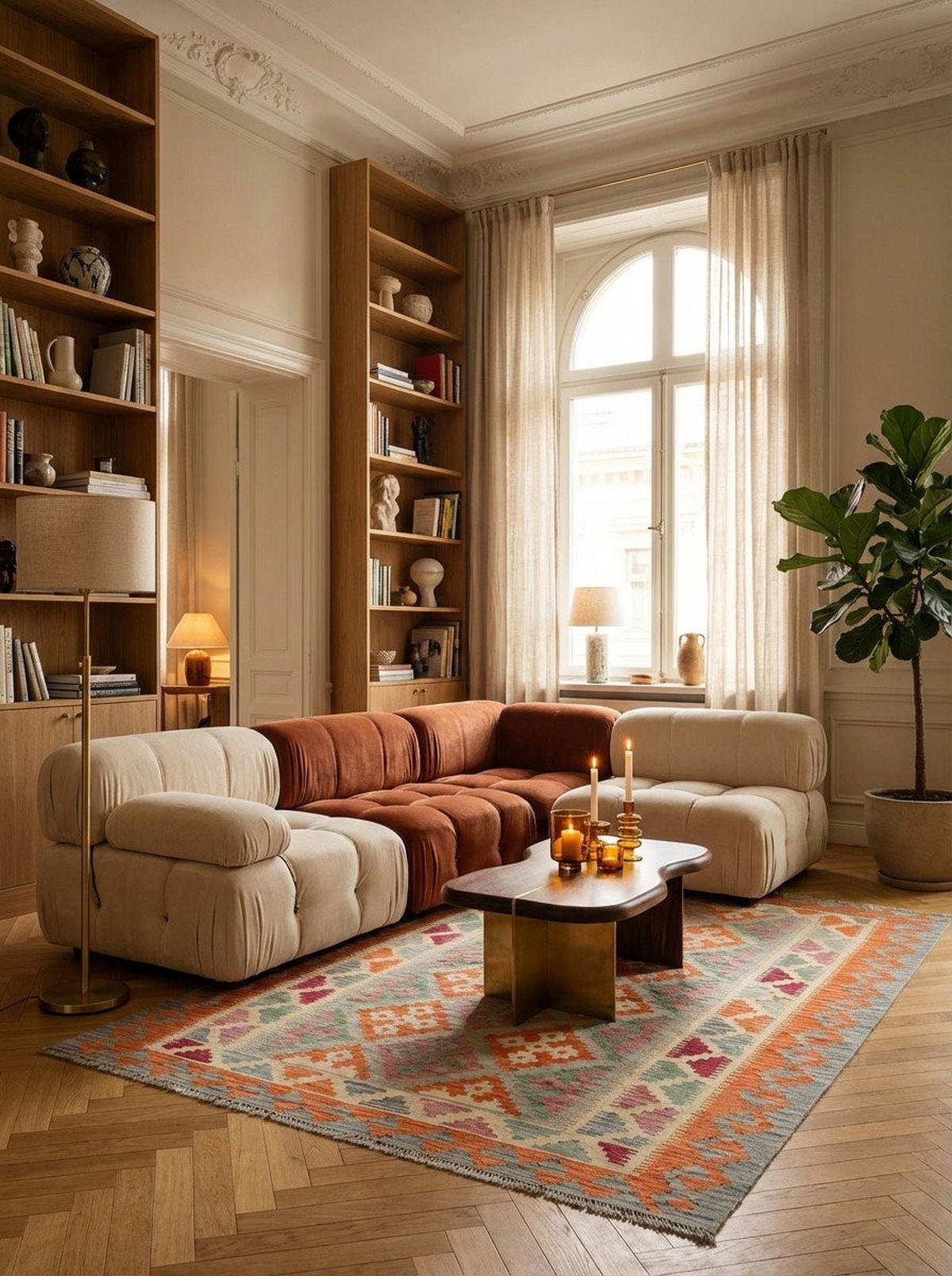 HANDWEBTEPPICH Kelim Gashgai Grau 256/182 cm Schurwolle - Grau, Textil (182/256cm) - Looma