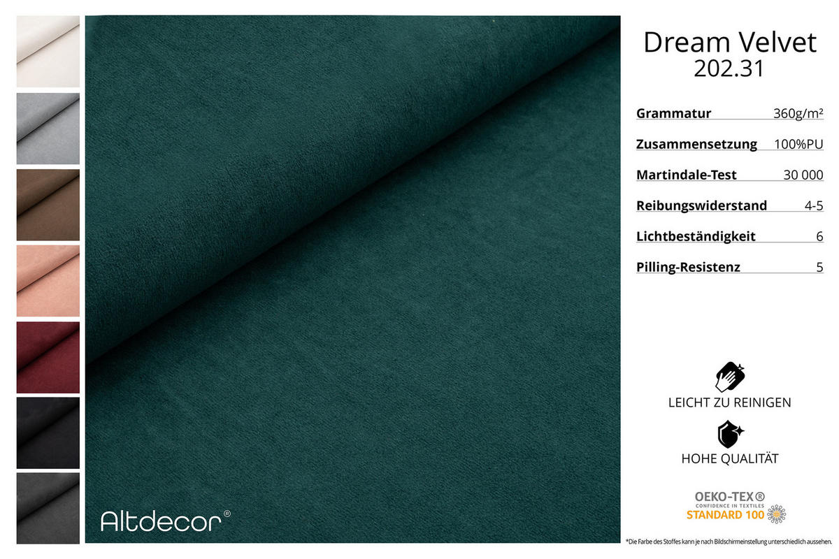 WOHNLANDSCHAFT LIVO-U1 - 315x173x79,5 cm Grün - Grün, Holzwerkstoff/Textil (315/79/173cm) - ALTDECOR