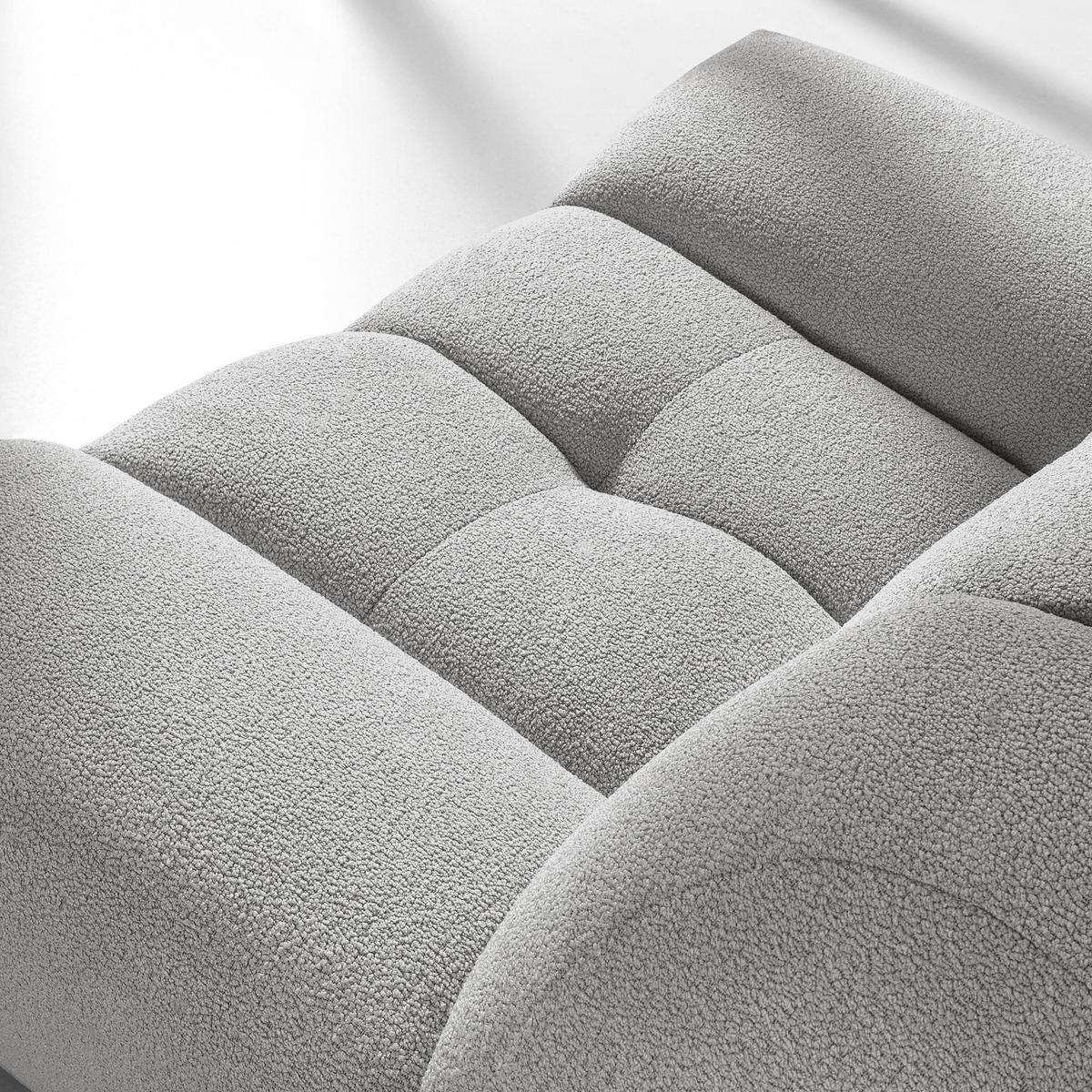 SESSEL VENA Bouclé, Hellgrau - Hellgrau, Holz/Textil (135/72/105cm) - KONSIMO®