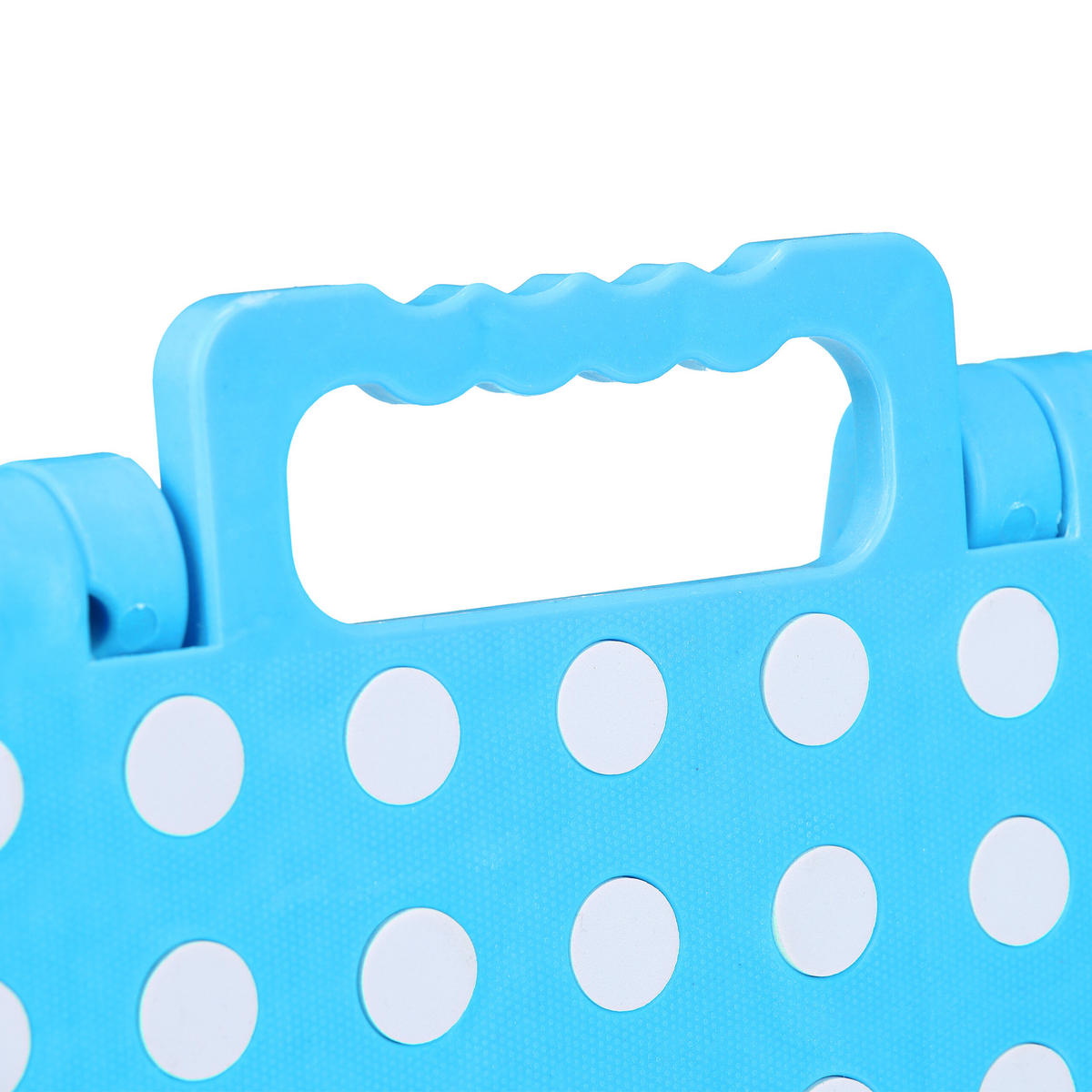 KLAPPHOCKER - Hellblau, Kunststoff/Textil (37/30/29cm) - Relaxdays
