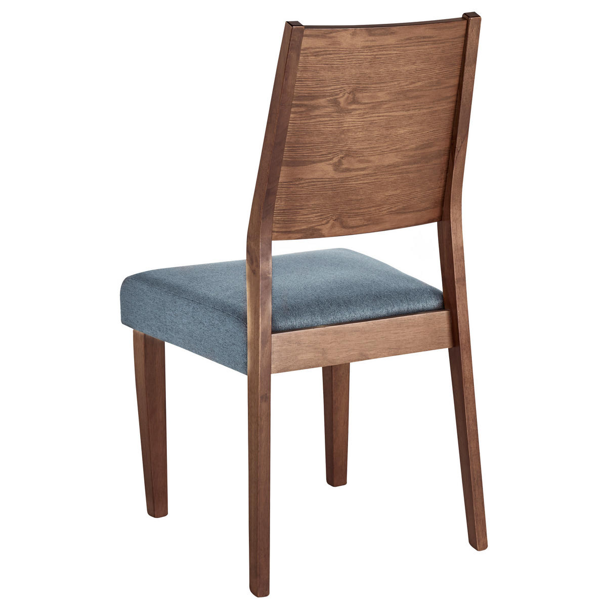 STUHL 2er-Set Gummibaumholz Dunkler Holzfarbton Elmira - Dunkelbraun, Holz/Textil (48/94/43cm) - Beliani