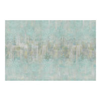 FOTOTAPETE Rustikales Betonmuster Mint 288/190 cm - Blau, Papier (288/190cm) - Bilderwelten