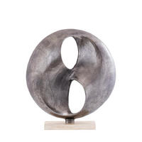 SKULPTUR Deuie Silber 45/10/50cm - Silberfarben, Metall (10/50/45cm) - PTMD Collection
