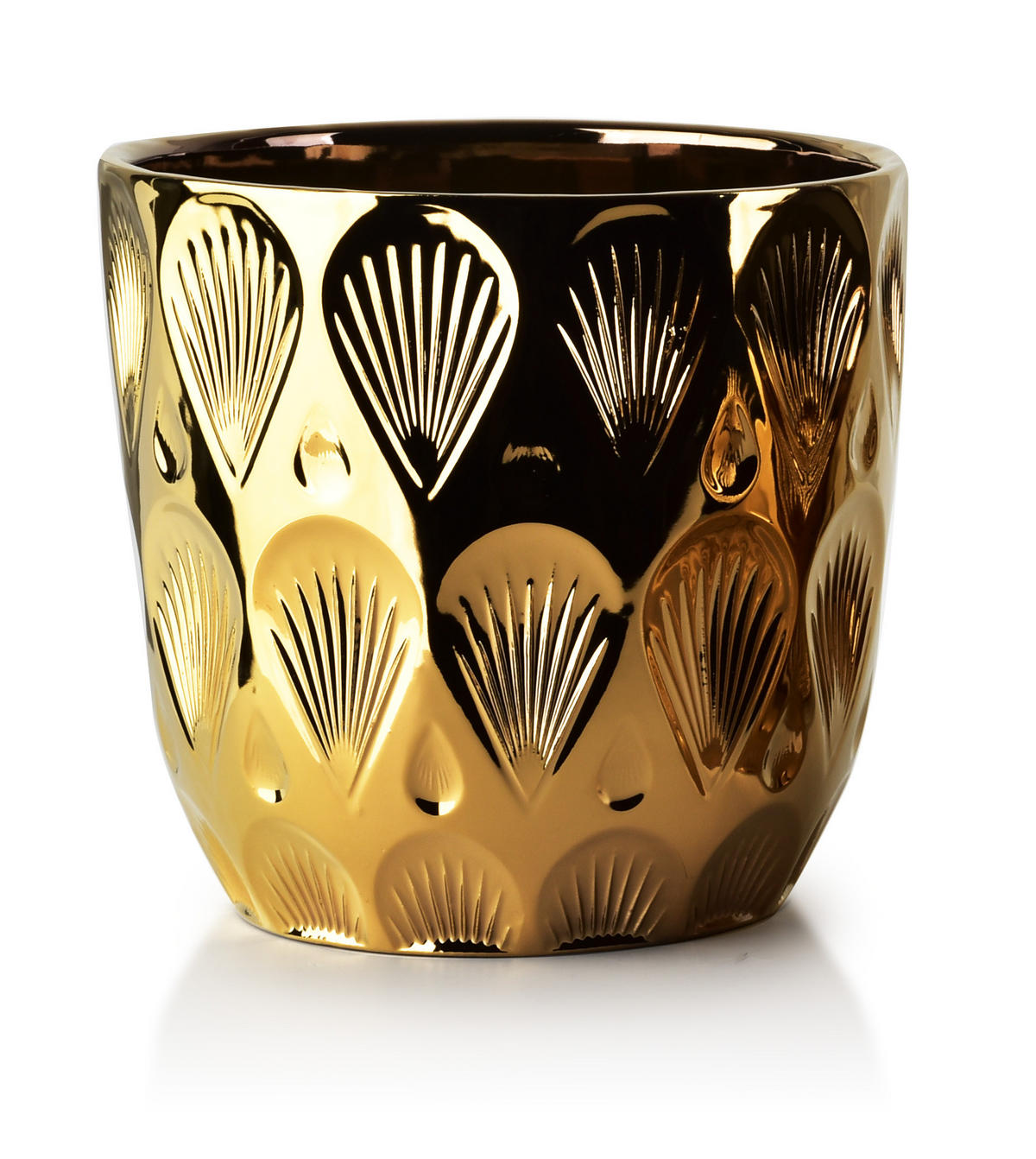 BLUMENTOPF Neva Gold 20/20/19.5 cm Keramik - Goldfarben, Keramik (19.5cm) - Mondex