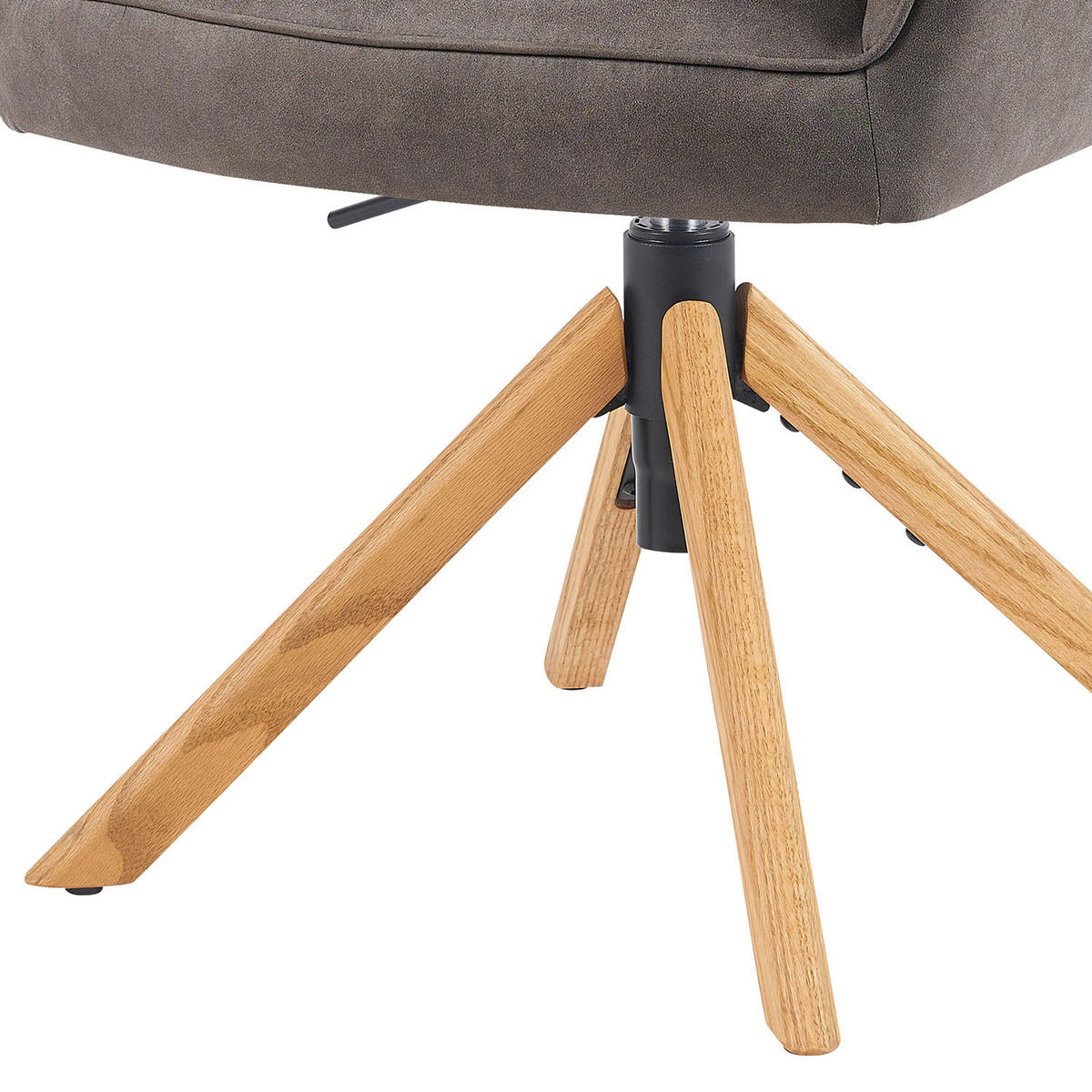 BÜROSTUHL Mika-Jaro - Honigeiche/Taupe, Eichenholz/Holz (60/88/65cm) - DUBI Möbel