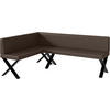 ECKBANK TONI_X - Braun, Leder (142/196cm) - Meblini