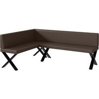 ECKBANK TONI_X - Braun, Leder (142/196cm) - Meblini