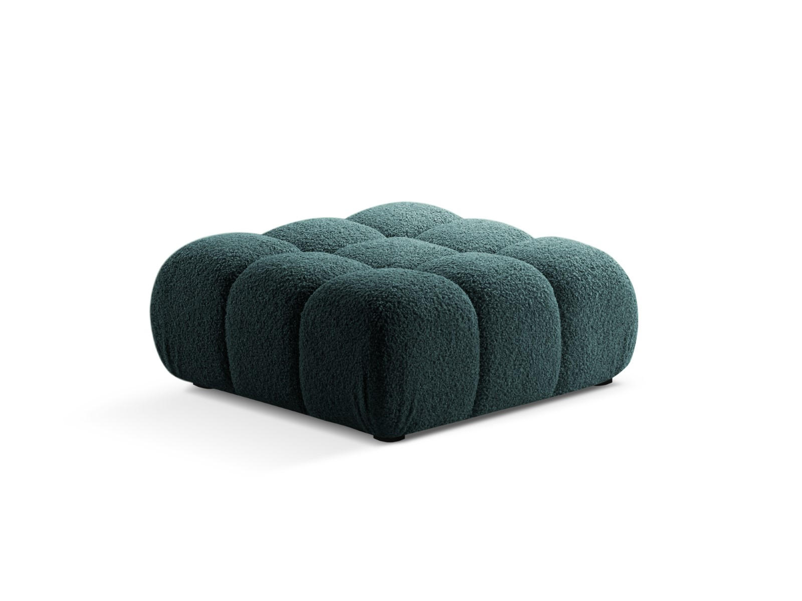 POUF Bellis aus Boucle petrol - Petrol, Textil (94/43/94cm) - Micadoni