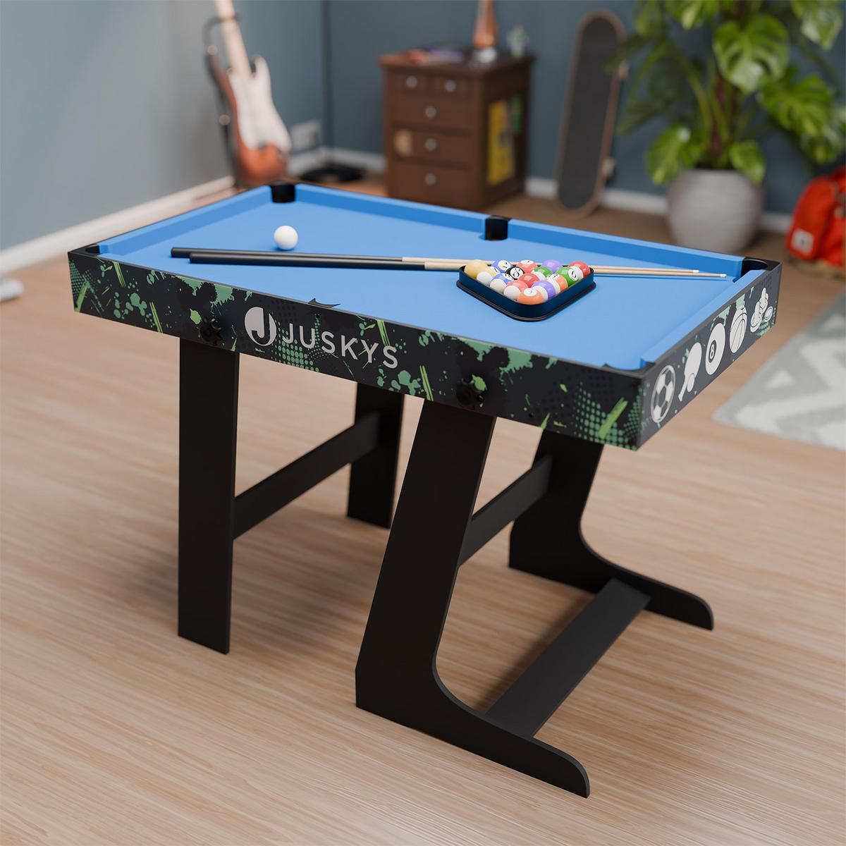 SPIELTISCH Ballzauber 5-in-1 inkl Zubehör - Multicolor, Holz (58/73/104cm) - Juskys