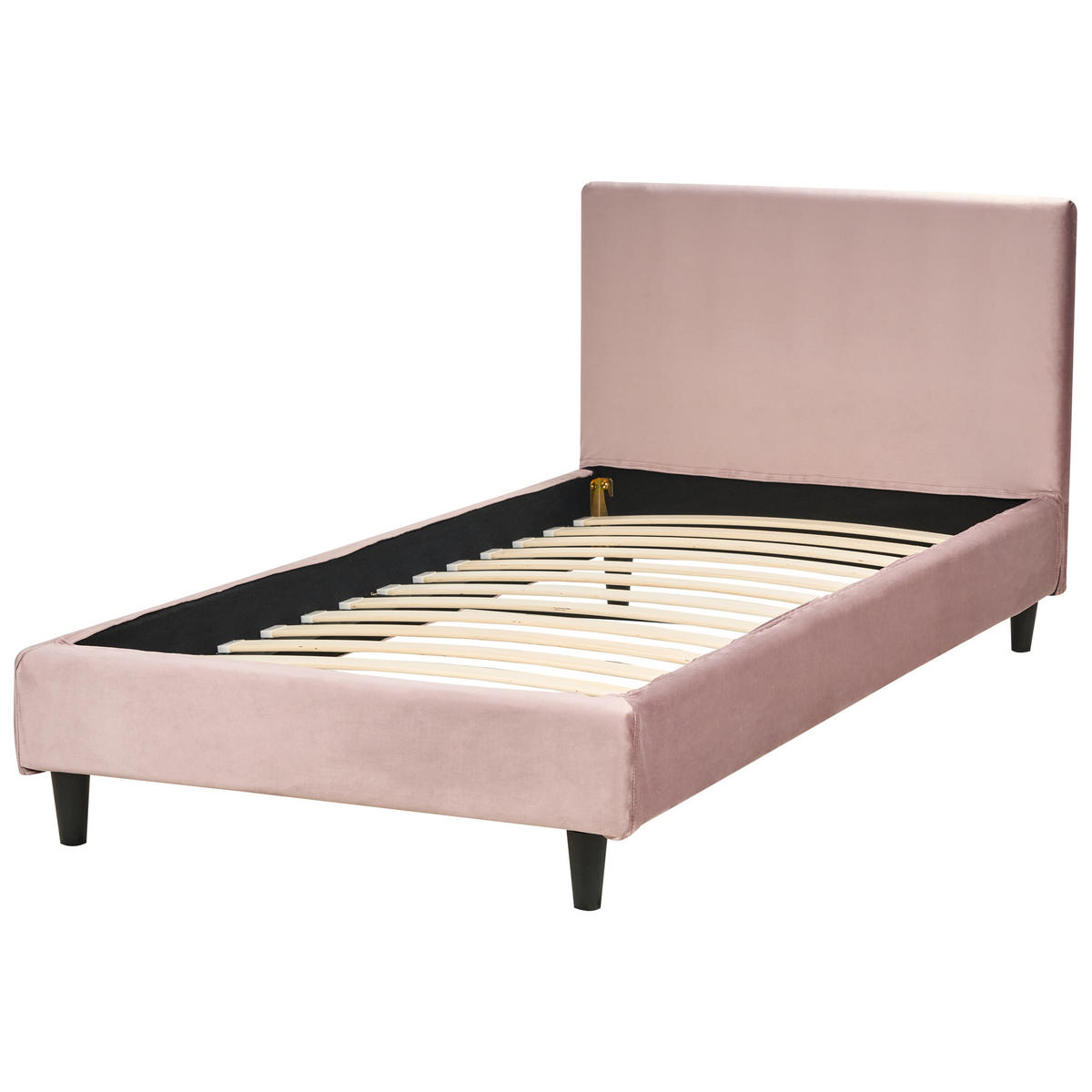 POLSTERBETT 90/200cm Rosa Fitou - Pink, Textil (90/200cm) - Beliani