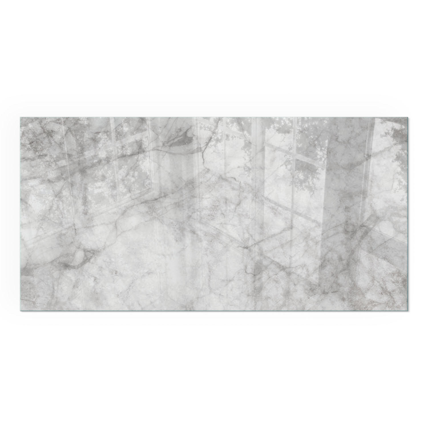 GLASPLATTE für Kamin 140x70 cm - Grau, Glas (140/70/0.4cm) - TULUP