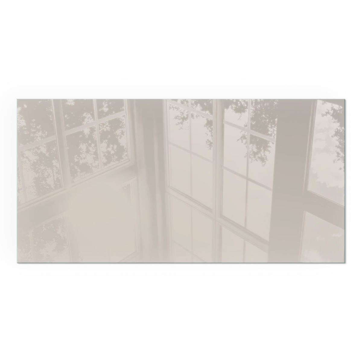 GLASPLATTE für Kamin 120x60 cm - Creme, Glas (120/60/0.4cm) - TULUP