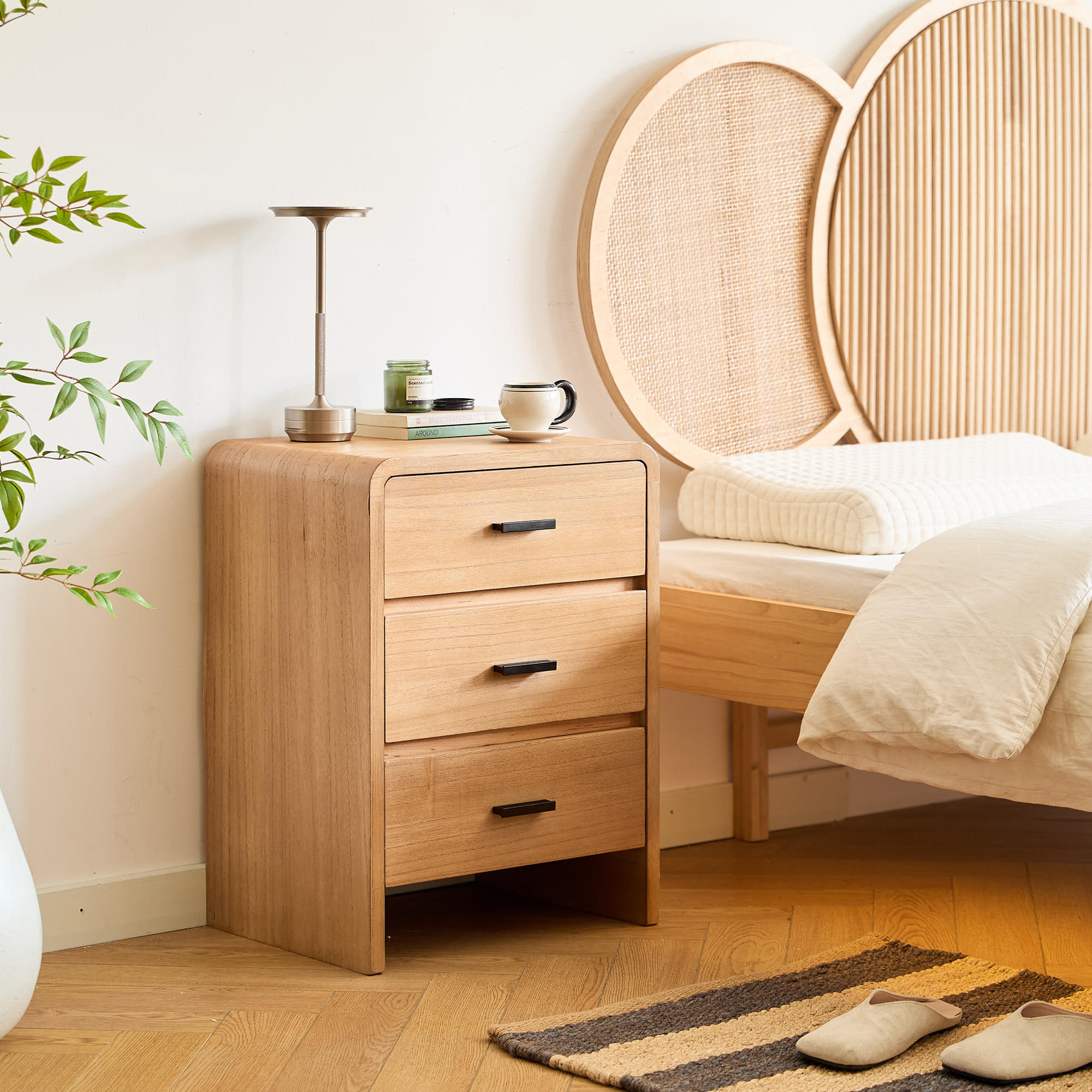 NACHTTISCH Rechteckig Braun 40 x 30 x 66 cm - Braun, Holz (44/60/34cm) - Nordlys