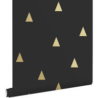 TAPETE grafische Dreiecke 53 cm x 10.05 m - Schwarz, Papier (53/0.1cm) - ESTAhome