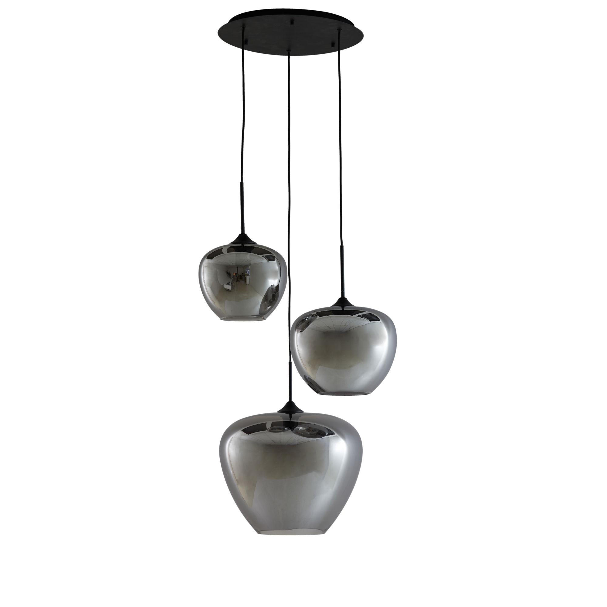HÄNGELAMPE Mayson Grau Ø40/160 cm - Grau, Glas (40/40/160cm) - Light & Living