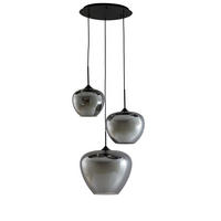 HÄNGELAMPE Mayson Grau Ø40/160 cm - Grau, Glas (40/40/160cm) - Light & Living