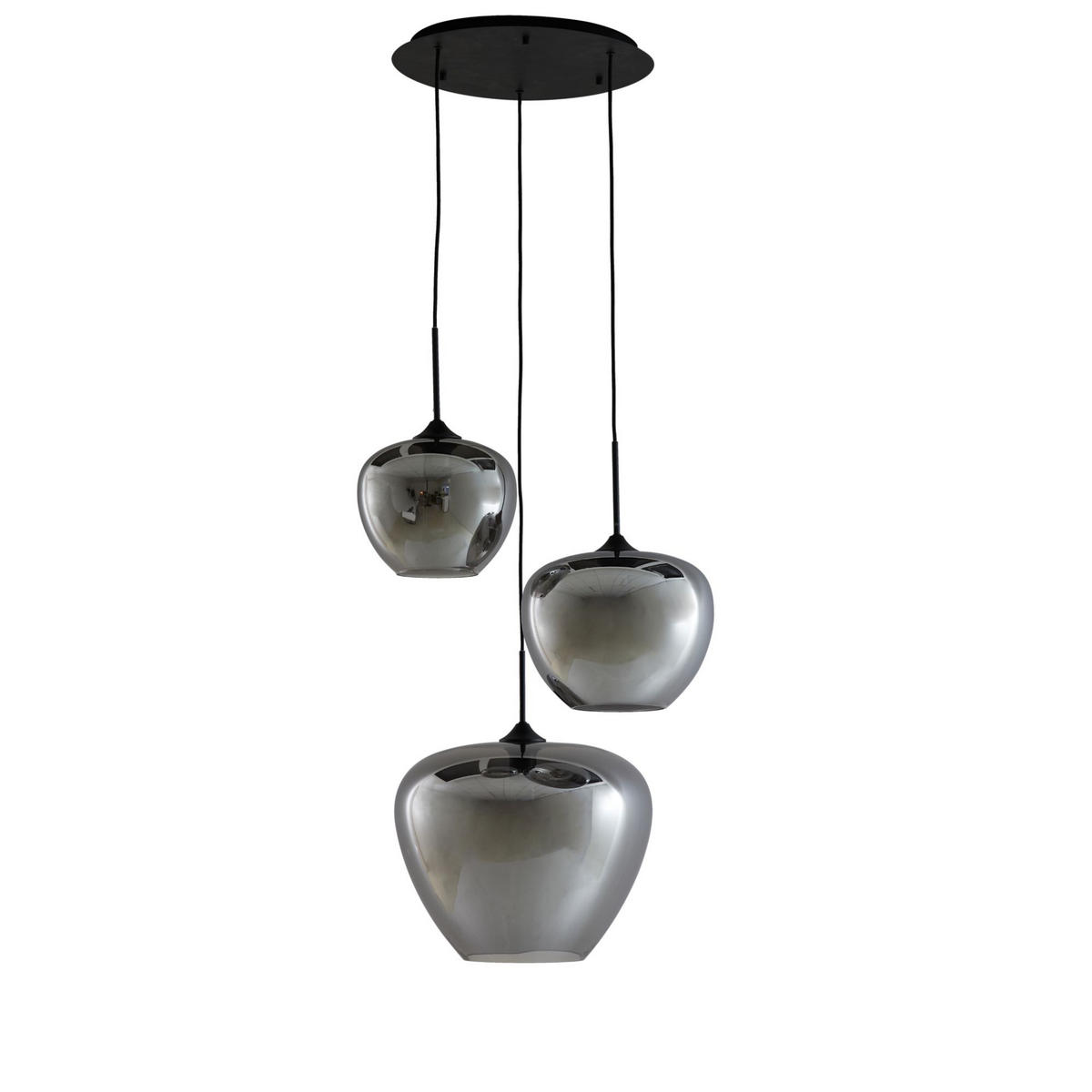 HÄNGELAMPE Mayson Grau Ø40/160 cm - Grau, Glas (40/40/160cm) - Light & Living