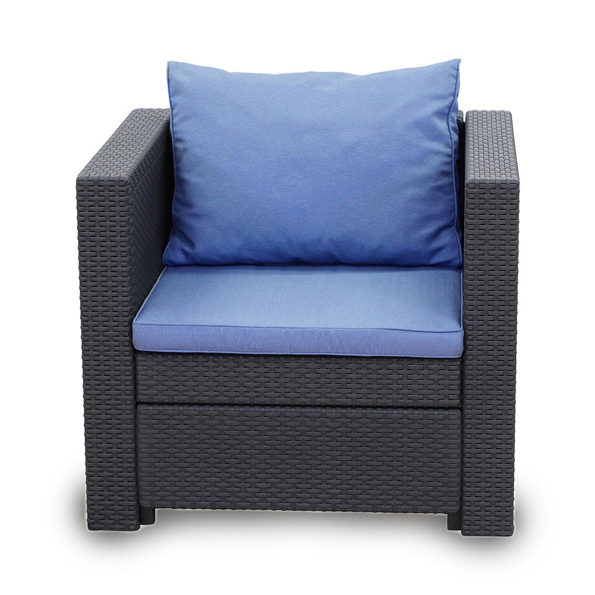 SESSEL Provence Kissen in anthrazit oder blau - Grau, Textil (700/380/740cm) - Keter