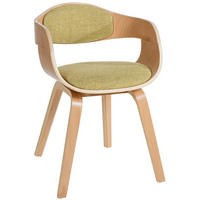 ARMLEHNENSTUHL Stoff Natura/Hellgrün - Eukalyptusholzfarben/Hellgrün, Holz/Textil (49/73/46cm) - CLP