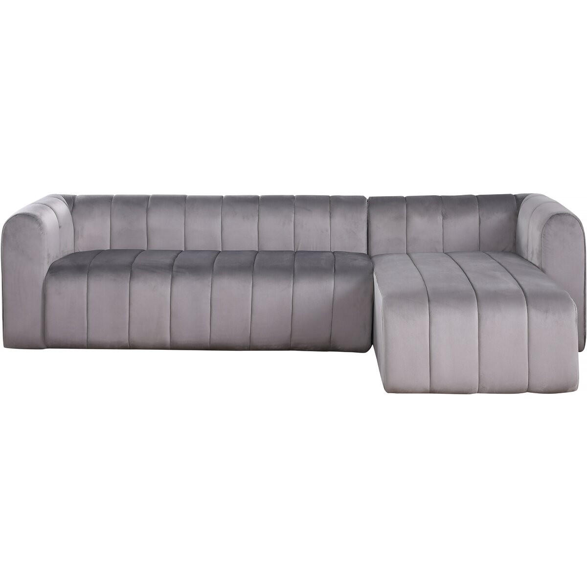 ECKSOFA victor hugo Grau - Grau, Textil (90/301cm) - Habitat Garten