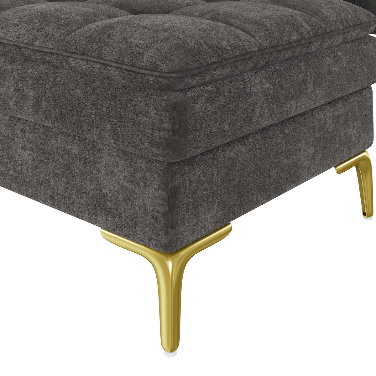 WOHNLANDSCHAFT DE-33295 Cloud-Optik mit 2 Chaiselongues Grau - Grau, Holzwerkstoff (262/86/134cm) - ComfortXL