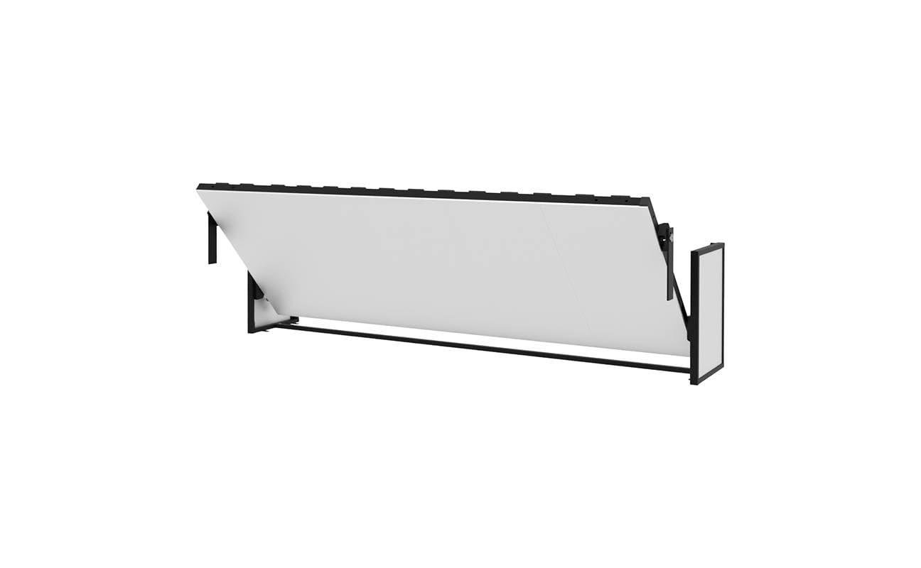 SCHRANKBETT Morphy Studio Modulares SizeFlex- und TypeFlex-System - 90x190, Horizontal - Schwarz, Metall (190/90cm) - WallBedKing