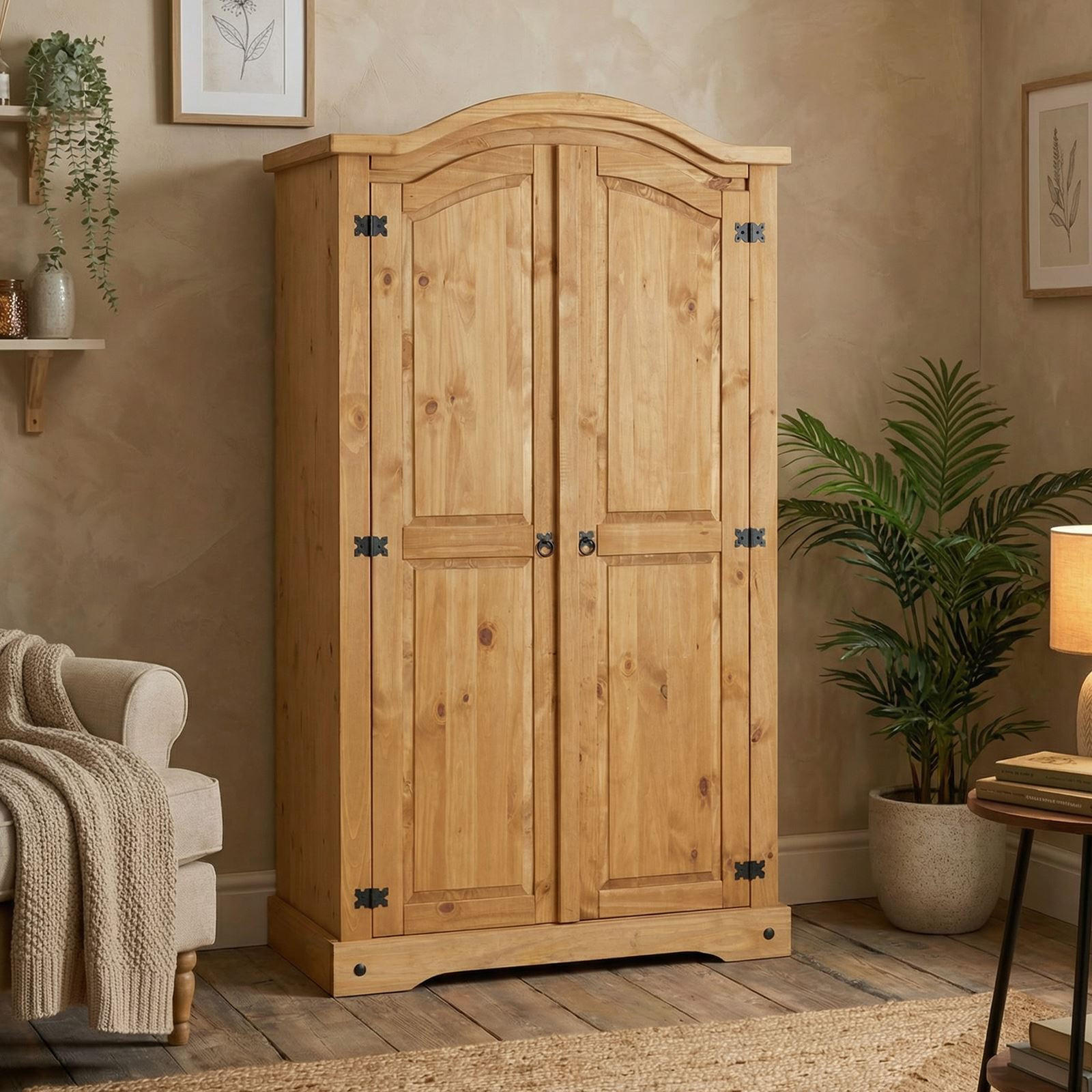 KLEIDERSCHRANK SALSA - Braun, Holz (102/188/56cm) - CARO-Möbel