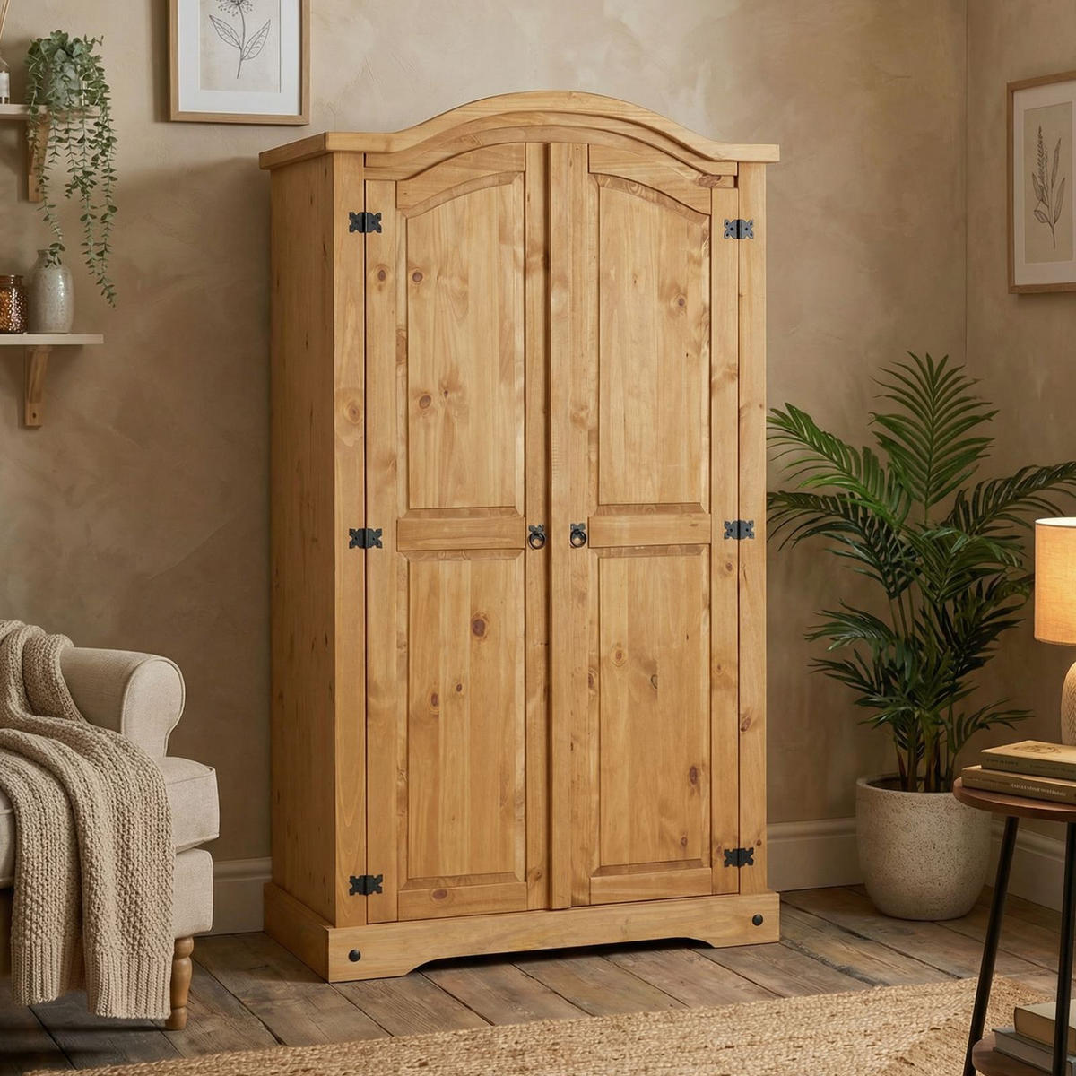 KLEIDERSCHRANK SALSA - Braun, Holz (102/188/56cm) - CARO-Möbel