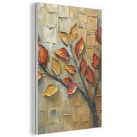 AKUSTIKBILD Baum - Abstrakt - Natur - Kunst Wanddeko 60x90 cm - Goldfarben, Kunststoff (60/90/0.9cm) - MuchoWow