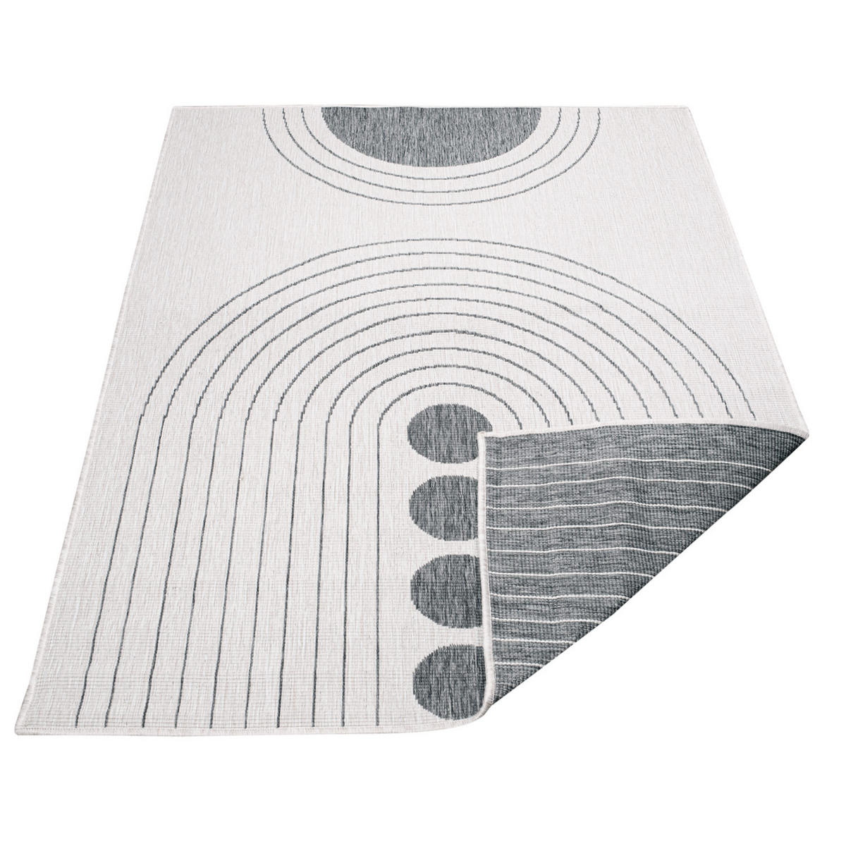 OUTDOOR-TEPPICH DuoRug 5739 Grau 160x230 cm - Grau, Textil (160/230cm) - carpet city