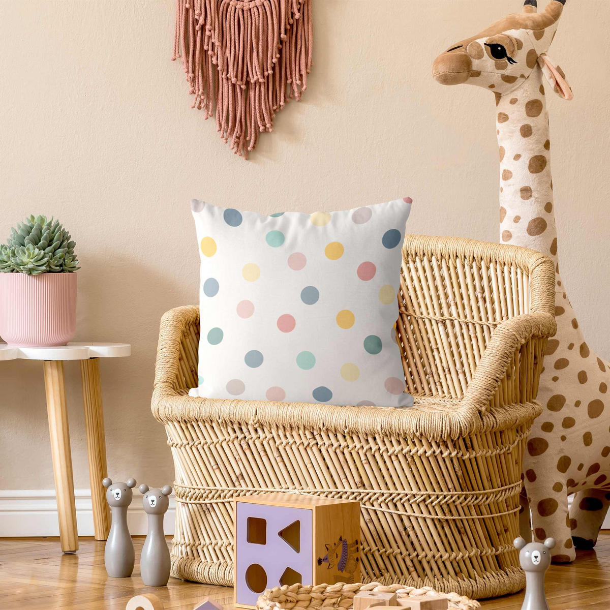 KISSENBEZUG Konfetti Punkte Muster 50/50 cm - Multicolor, Textil (50/50cm) - Bilderwelten