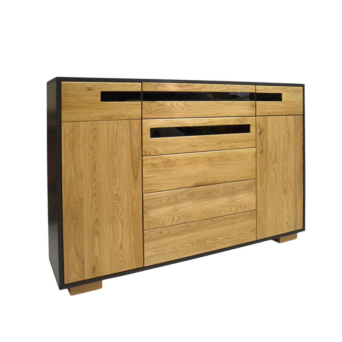 KOMMODE aus Holz mit Schubladen 150 cm breit LAGOS - Eichefarben, Holz (150/100/40cm) - Rawood Furniture